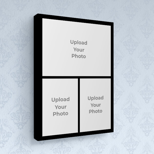 3 Pics Upload with Border Design: Portrait canvas Photo Frame with Image Printing – PrintShoppy Photo Frames
