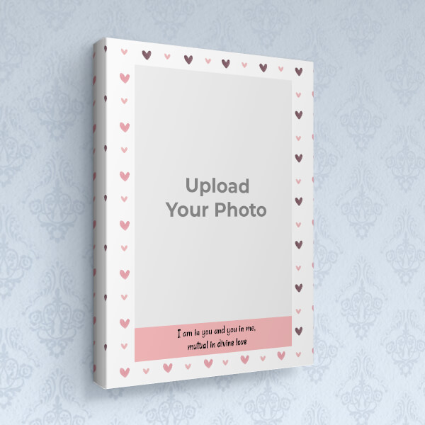Divine Love Quotation with Heart Symbols Border Design: Portrait canvas Photo Frame with Image Printing – PrintShoppy Photo Frames