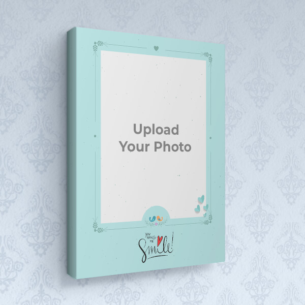 You Make Me Smile with Love Birds Design: Portrait canvas Photo Frame with Image Printing – PrintShoppy Photo Frames