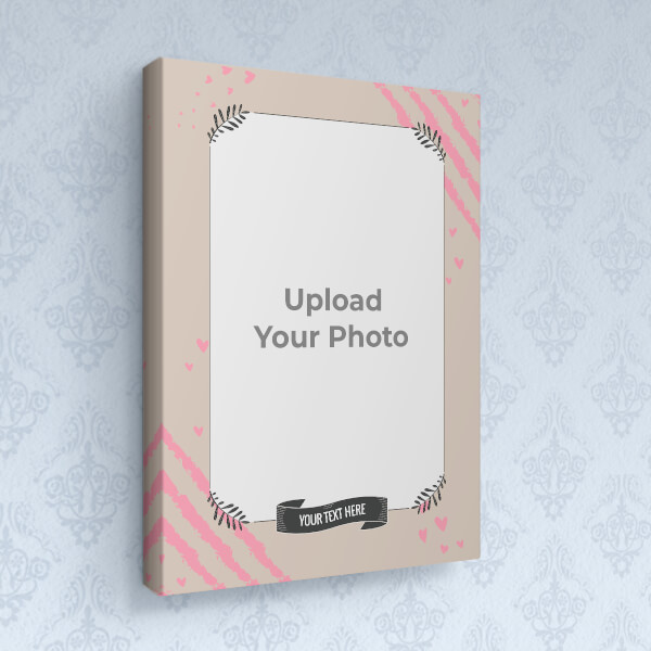 Love Sketch Background with Floral Frame Design: Portrait canvas Photo Frame with Image Printing – PrintShoppy Photo Frames