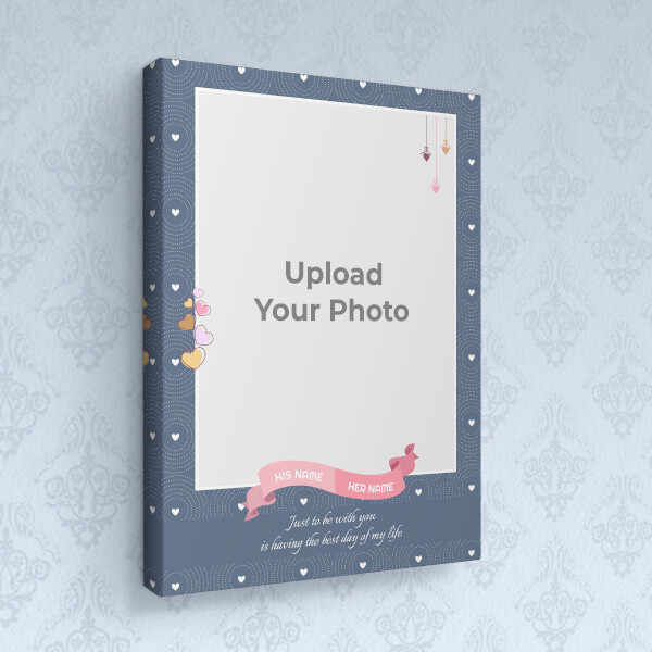 Abstract Background with Love Hangings Frame Design: Portrait canvas Photo Frame with Image Printing – PrintShoppy Photo Frames