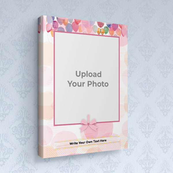 Abstract Balloons with Ribbon Frame Design: Portrait canvas Photo Frame with Image Printing – PrintShoppy Photo Frames