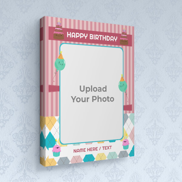 Birthday Cake Design: Portrait canvas Photo Frame with Image Printing – PrintShoppy Photo Frames