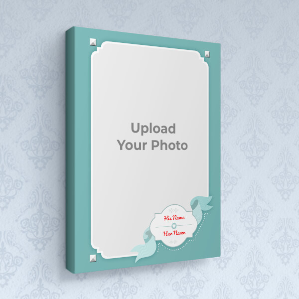Vintage Frame with A Ribbon Design: Portrait canvas Photo Frame with Image Printing – PrintShoppy Photo Frames