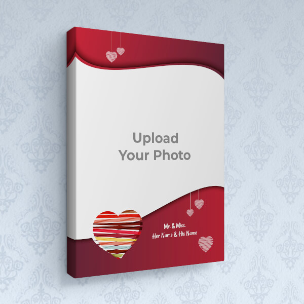 Hanging Hearts Design: Portrait canvas Photo Frame with Image Printing – PrintShoppy Photo Frames