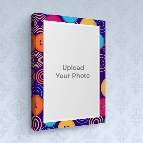 Buttons Background Design: Portrait canvas Photo Frame with Image Printing – PrintShoppy Photo Frames
