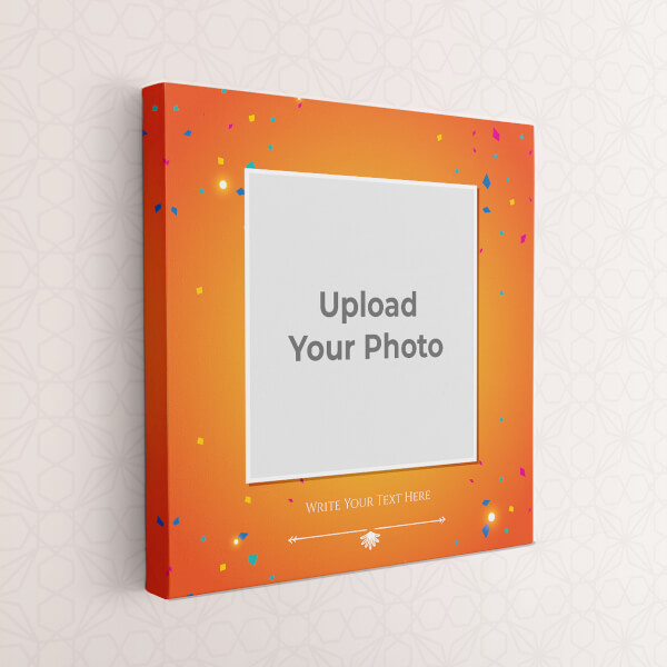 Birthday Wishes with Confetti Design: Square canvas Photo Frame with Image Printing – PrintShoppy Photo Frames