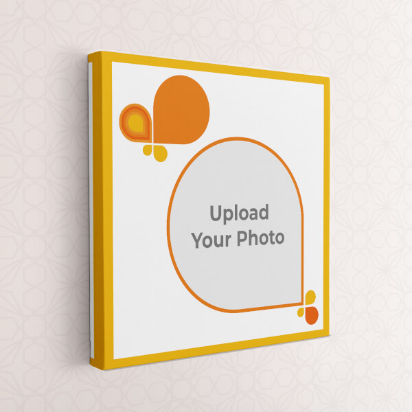 Orange Colour Abstracts Design: Square canvas Photo Frame with Image Printing – PrintShoppy Photo Frames