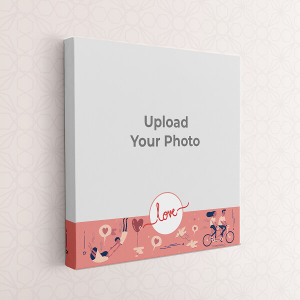 Love Cycle Design: Square canvas Photo Frame with Image Printing – PrintShoppy Photo Frames