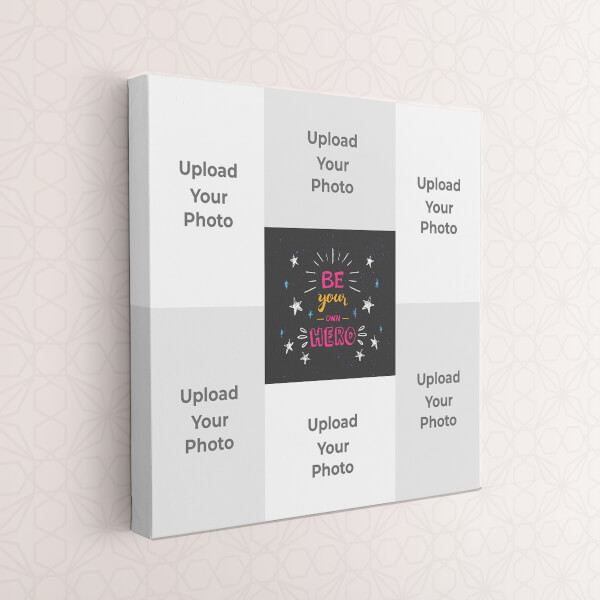 Be Your Own Hero Design: Square canvas Photo Frame with Image Printing – PrintShoppy Photo Frames