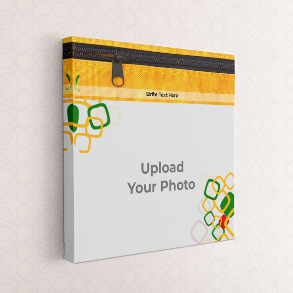 Abstract Theme with Yellow Background: Square canvas Photo Frame with Image Printing – PrintShoppy Photo Frames