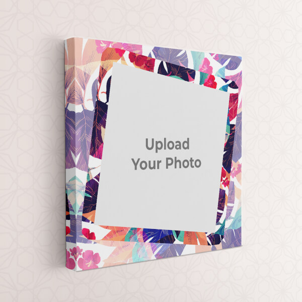 Floral Abstract Design: Square canvas Photo Frame with Image Printing – PrintShoppy Photo Frames