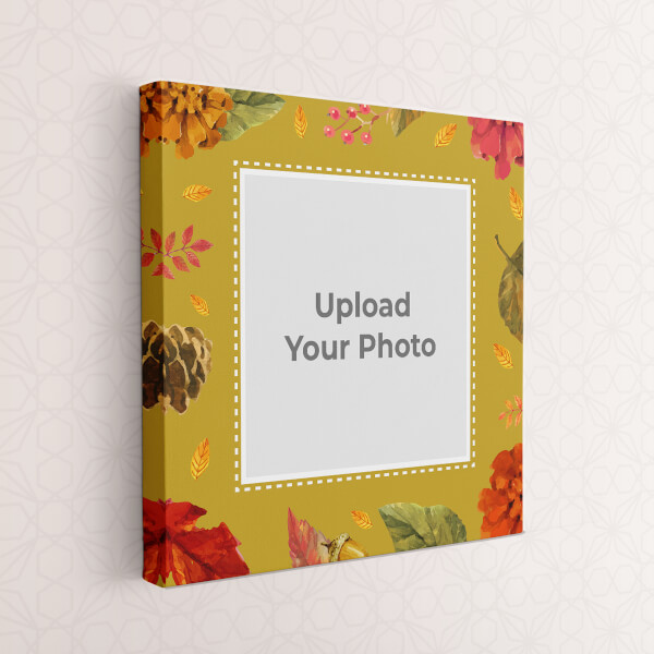 Vintage Floral and Leaves: Square canvas Photo Frame with Image Printing – PrintShoppy Photo Frames