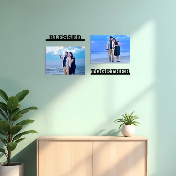 Blessed Together - 2 Photo Acrylic Wall Frame