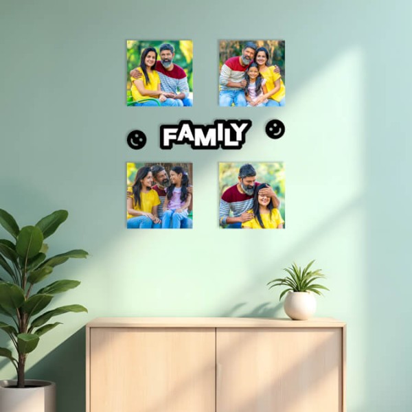 FAMILY - 4 Photo Acrylic Wall Frame