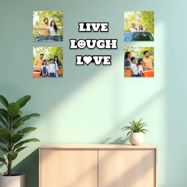LIVE LAUGH LOVE - 4 Photo Creative Acrylic Wall Art Frame