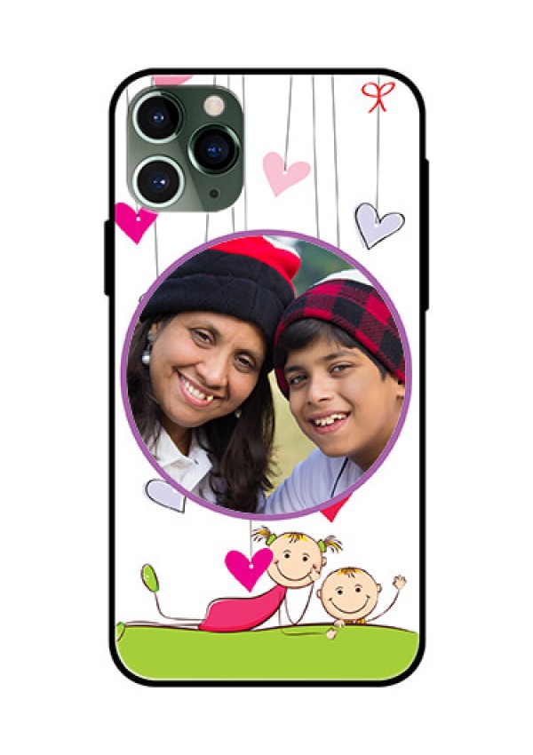 Apple iPhone 11 Pro Photo Printing on Glass Case  - Cute Kids Phone Case Design