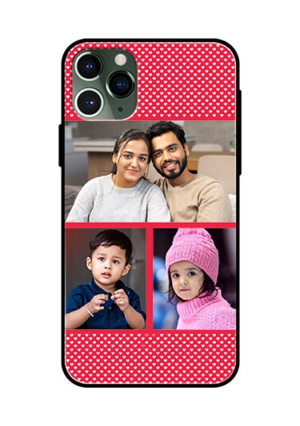 Apple iPhone 11 Pro Personalized Glass Phone Case  - Bulk Pic Upload Design