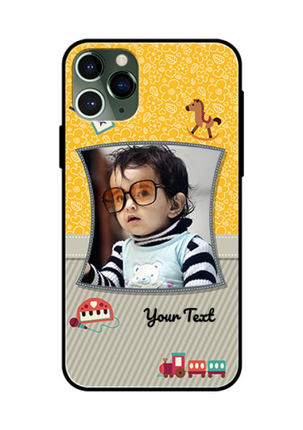 Apple iPhone 11 Pro Personalized Glass Phone Case  - Baby Picture Upload Design