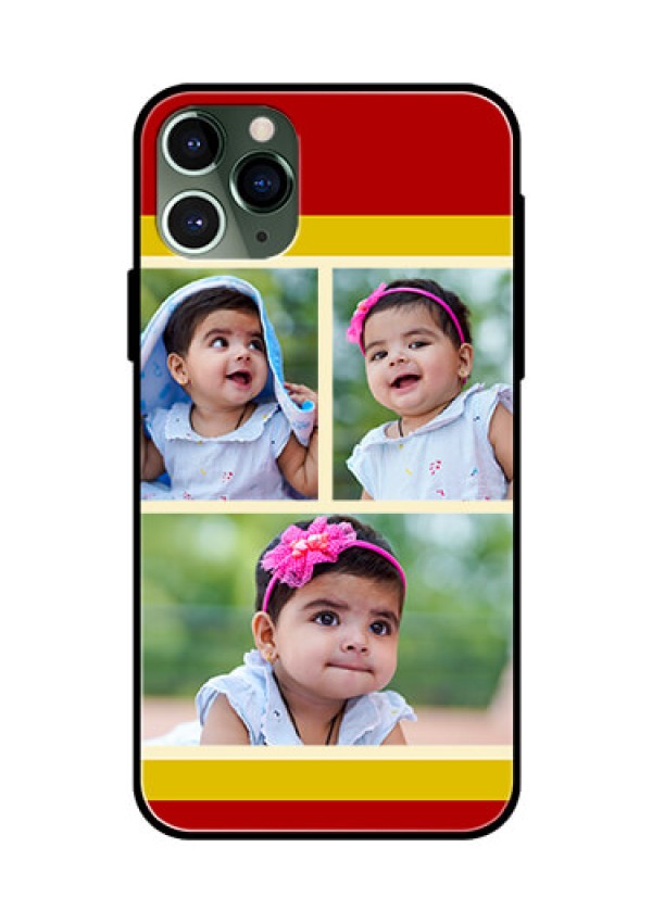 Apple iPhone 11 Pro Custom Glass Mobile Case  - Multiple Pic Upload Design