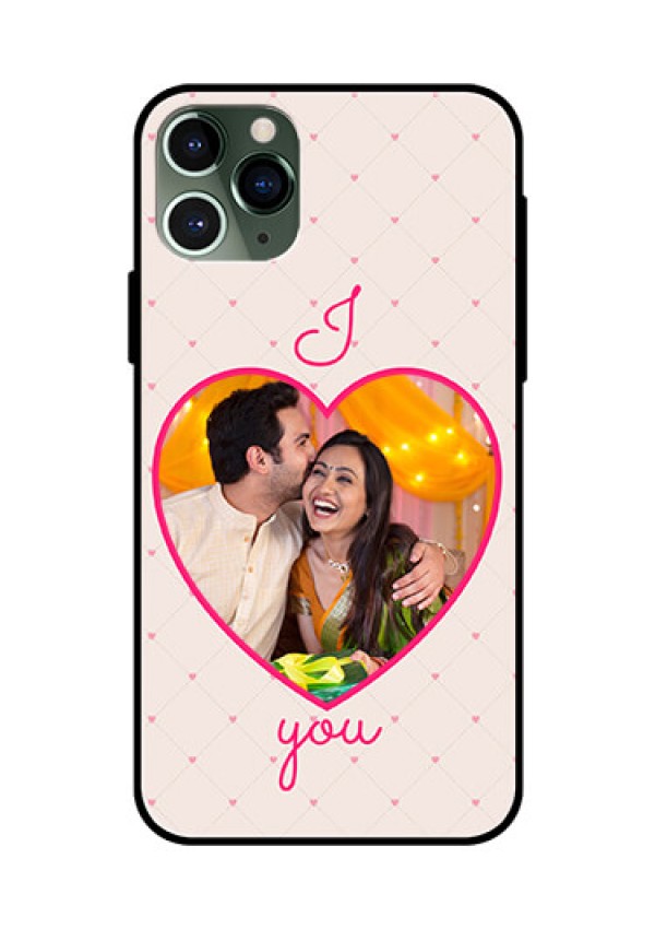 Apple iPhone 11 Pro Custom Glass Mobile Case  - Heart Shape Design