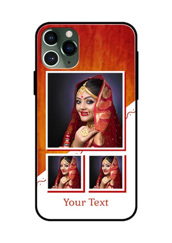 Apple iPhone 11 Pro Custom Glass Phone Case  - Wedding Memories Design  