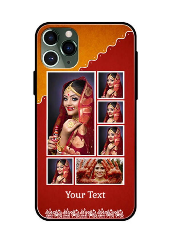 Apple iPhone 11 Pro Personalized Glass Phone Case  - Wedding Pic Upload Design