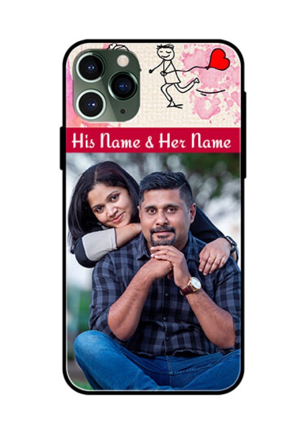 Apple iPhone 11 Pro Photo Printing on Glass Case  - You and Me Case Design