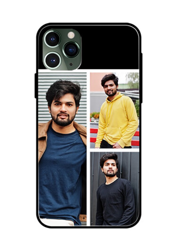 Apple iPhone 11 Pro Photo Printing on Glass Case  - Upload Multiple Picture Design