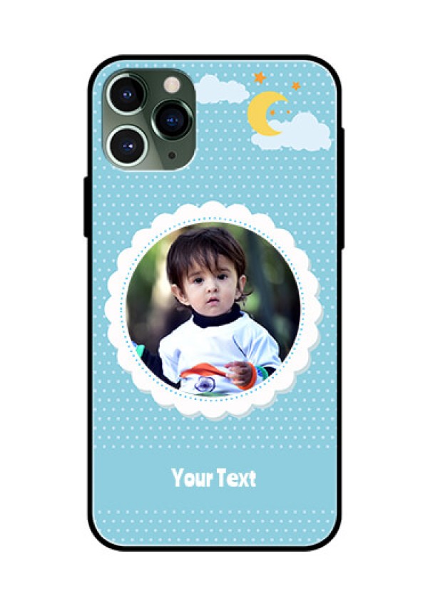 Apple iPhone 11 Pro Personalised Glass Phone Case  - Violet Pattern Design