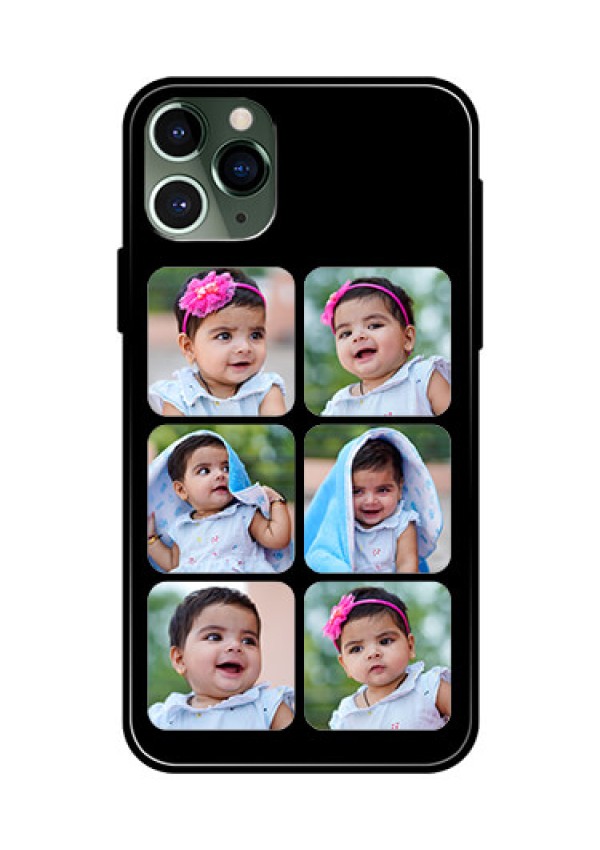 Apple iPhone 11 Pro Photo Printing on Glass Case  - Multiple Pictures Design