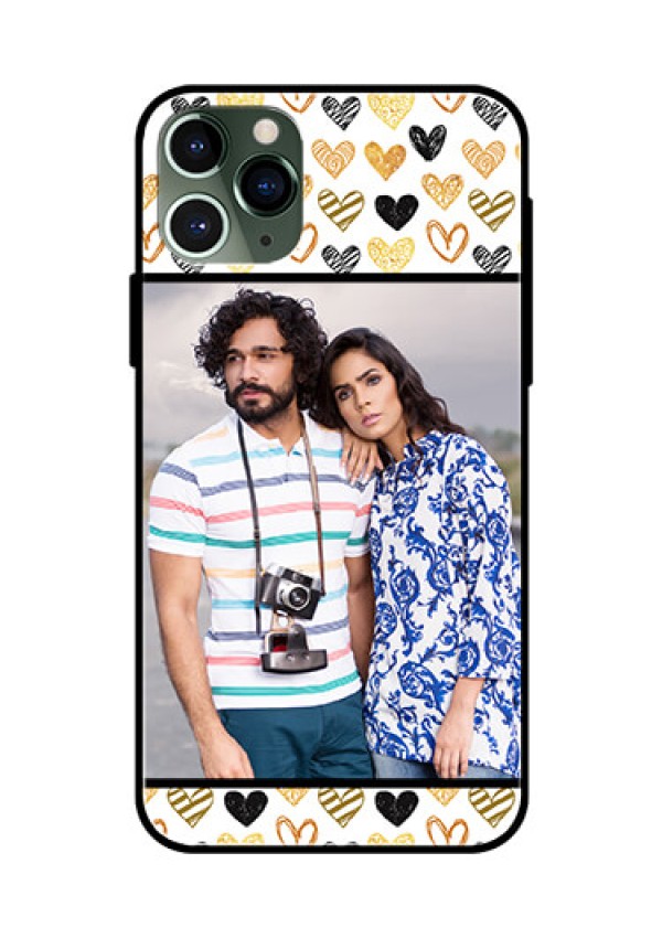 Apple iPhone 11 Pro Photo Printing on Glass Case  - Love Symbol Design