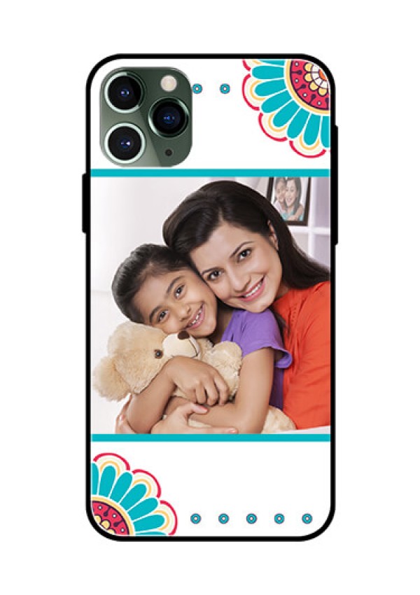 Apple iPhone 11 Pro Custom Glass Phone Case  - Flower Design