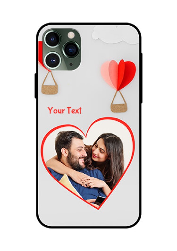 Apple iPhone 11 Pro Custom Glass Mobile Case  - Parachute Love Design