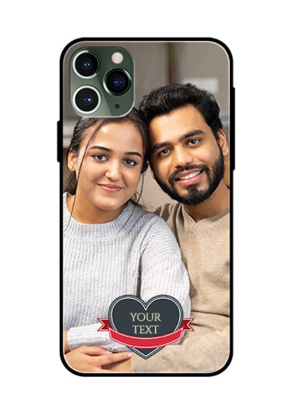 Apple iPhone 11 Pro Custom Glass Phone Case  - Just Married Couple Design