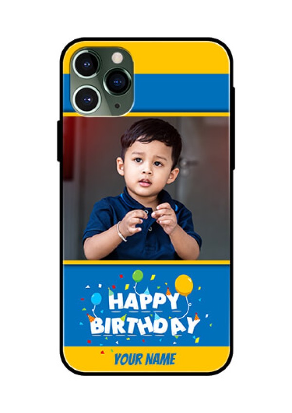 Apple iPhone 11 Pro Custom Glass Mobile Case  - Birthday Wishes Design