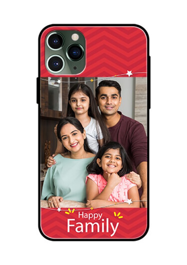 Apple iPhone 11 Pro Personalized Glass Phone Case  - Happy Family Design
