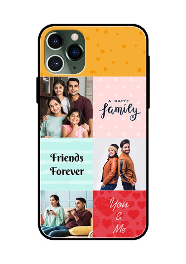 Apple iPhone 11 Pro Personalized Glass Phone Case  - Images with Quotes Design