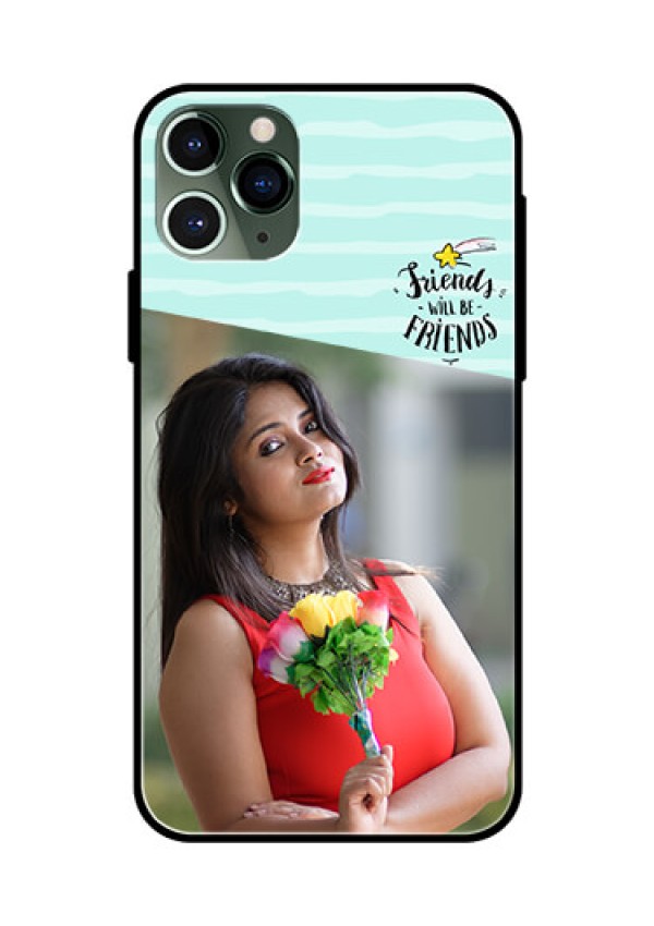 Apple iPhone 11 Pro Custom Glass Phone Case  - Friends Picture Icon Design