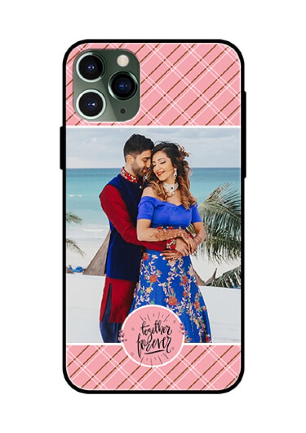 Apple iPhone 11 Pro Personalized Glass Phone Case  - Together Forever Design