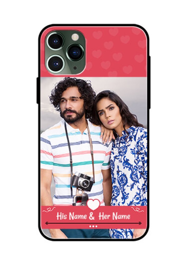Apple iPhone 11 Pro Photo Printing on Glass Case  - Simple Love Design