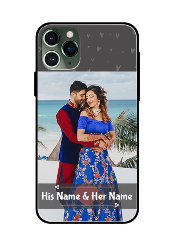 Apple iPhone 11 Pro Custom Glass Mobile Case  - Buy Love Design with Photo Online