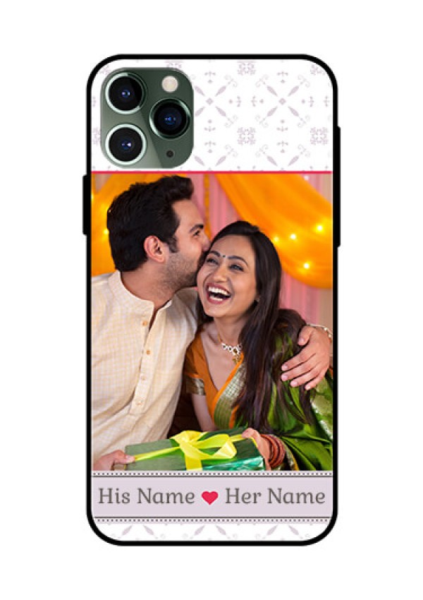 Apple iPhone 11 Pro Custom Glass Mobile Case  - with Photo and Ethnic Design