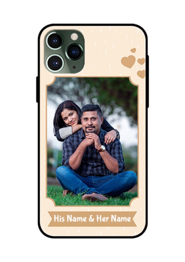Apple iPhone 11 Pro Custom Glass Phone Case  - with confetti love design 