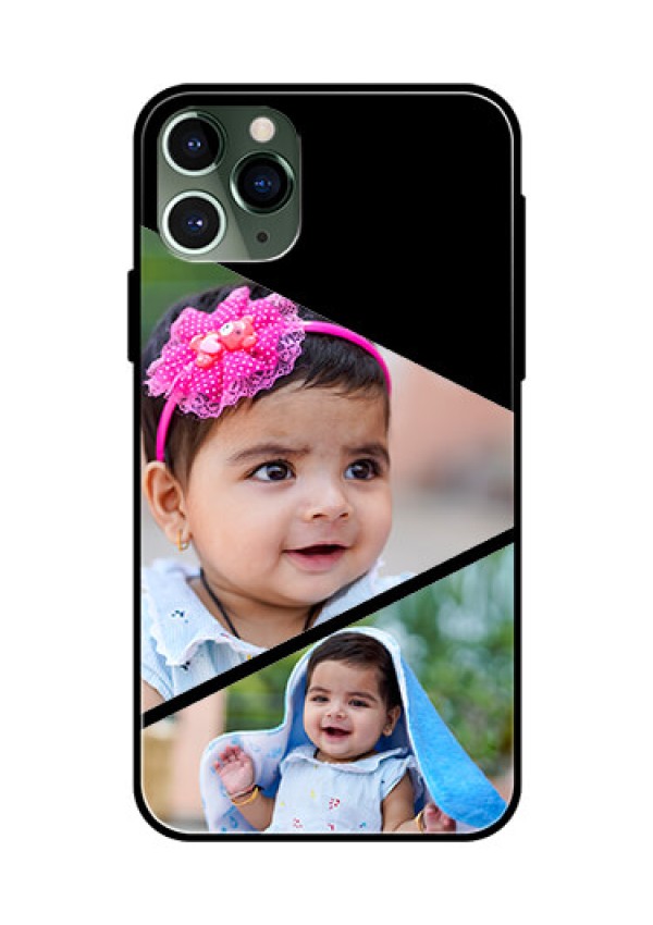 Apple iPhone 11 Pro Custom Glass Phone Case  - Semi Cut Design