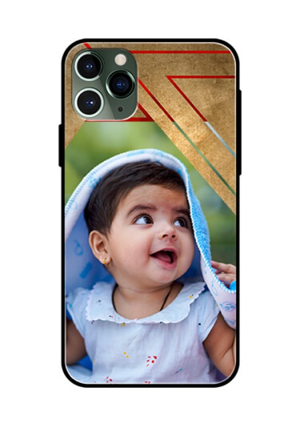 Apple iPhone 11 Pro Personalized Glass Phone Case  - Gradient Abstract Texture Design