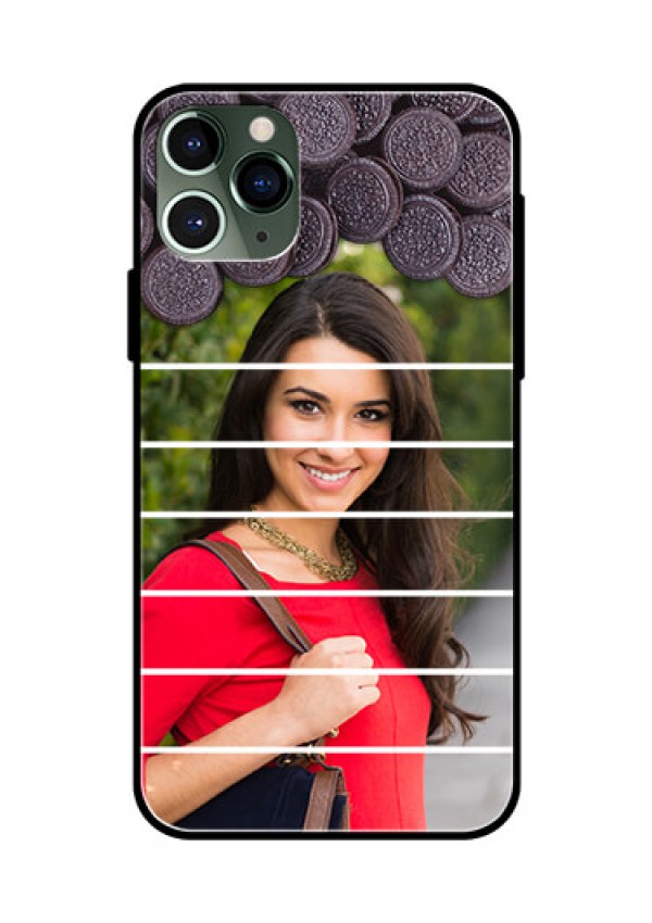Apple iPhone 11 Pro Custom Glass Phone Case  - with Oreo Biscuit Design