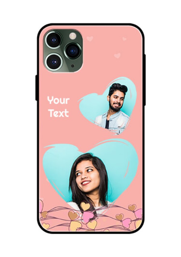 Apple iPhone 11 Pro Custom Glass Mobile Case  - Love Doodle Design