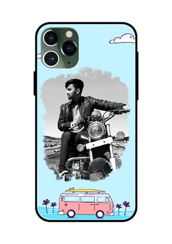 Apple iPhone 11 Pro Photo Printing on Glass Case  - Travel & Adventure Design