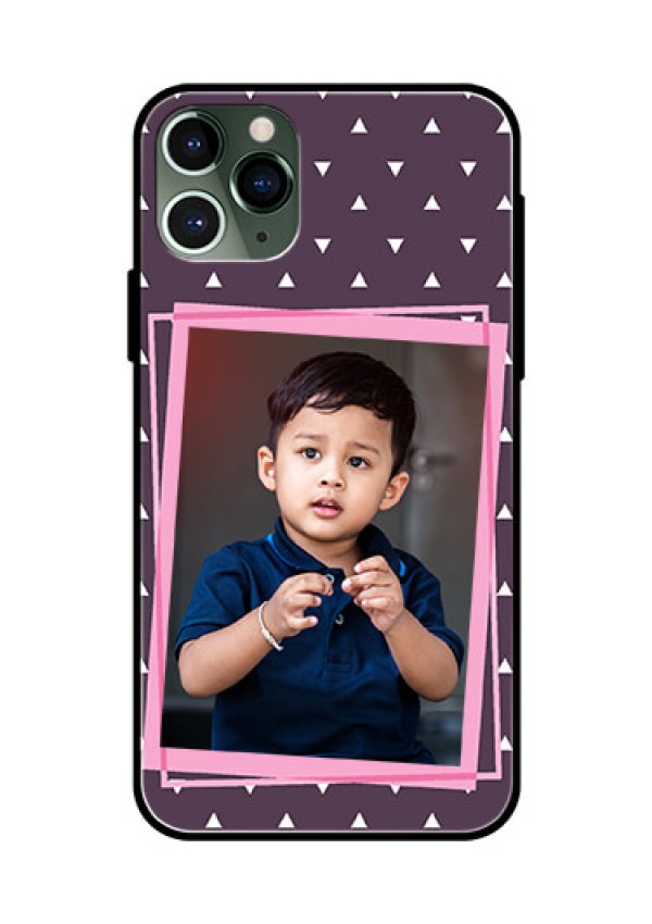 Apple iPhone 11 Pro Custom Glass Mobile Case  - Triangle Pattern Dotted Design